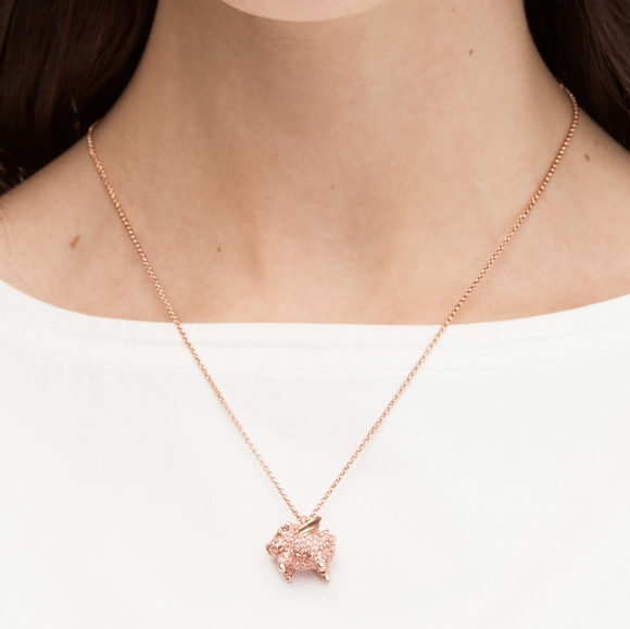 🆕 Kate Spade Imagination Pave Pig Mini Pendant - Picture 5 of 7
